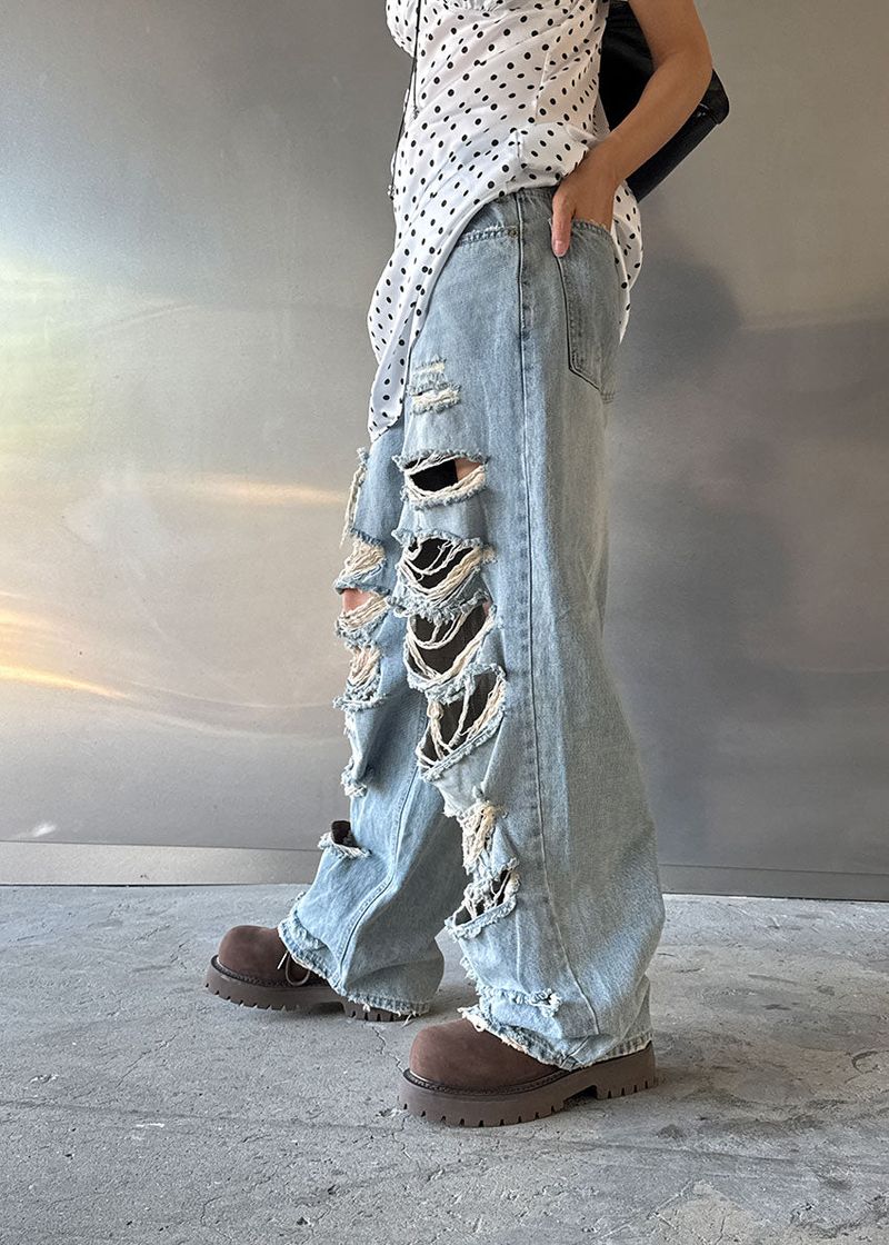 DAMAGE VINTAGE DENIM PANTS