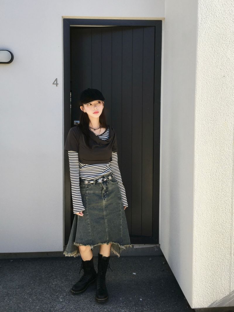 Draped Layered T-Shirt (2c)