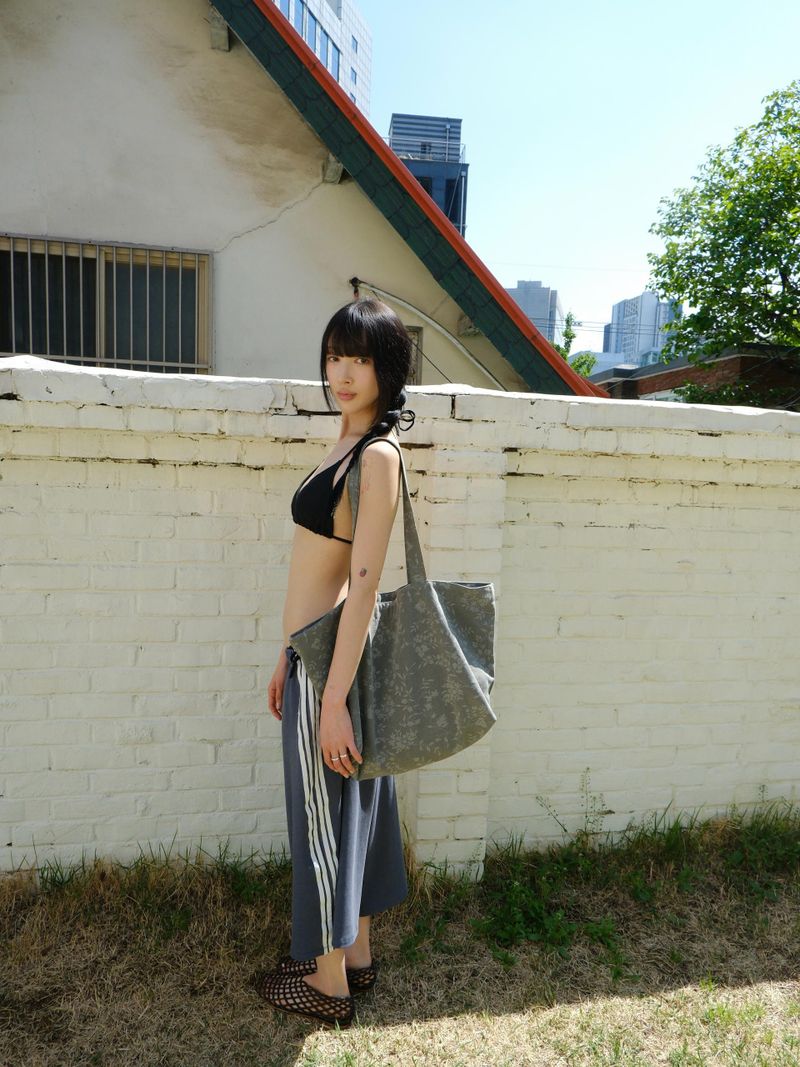 floral tote bag