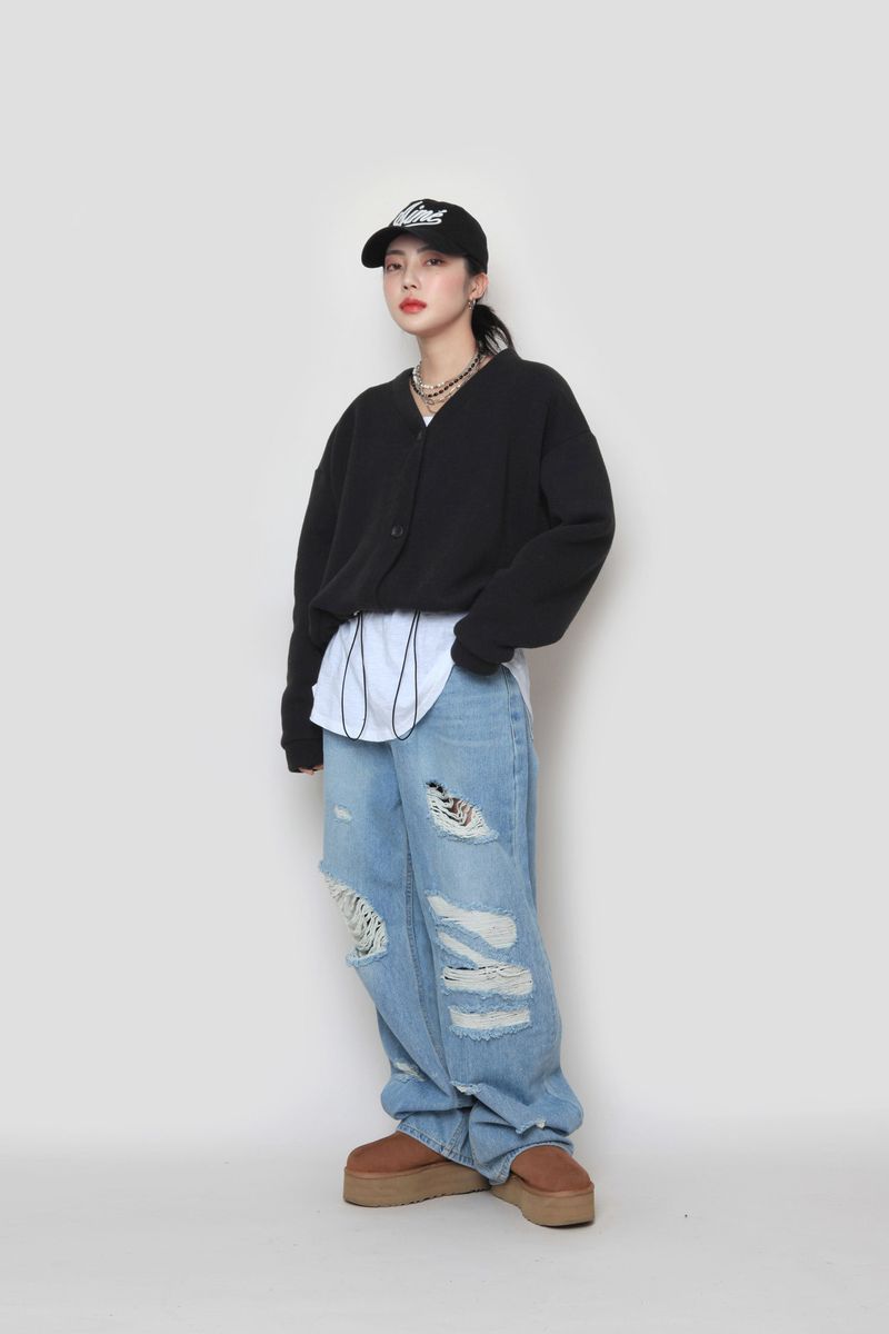 vintage wide denim pants