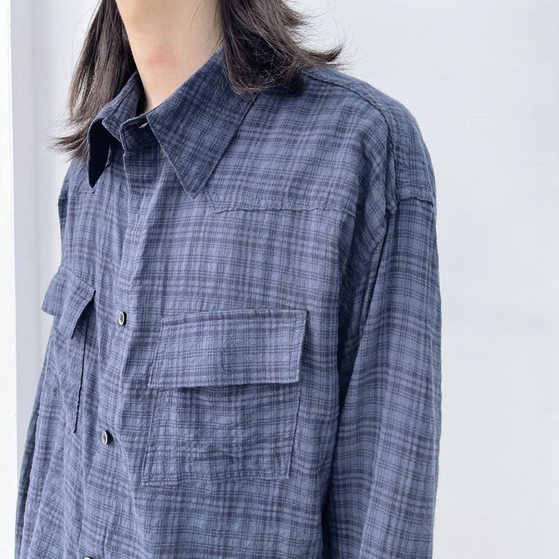 Cropped Utility Plaid Overshirt