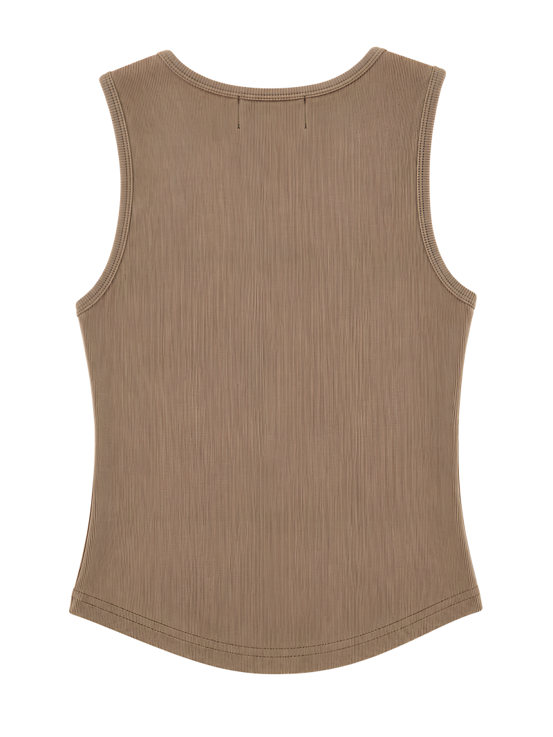 HORIZON RING SHORT SLEEVELESS [BEIGE]