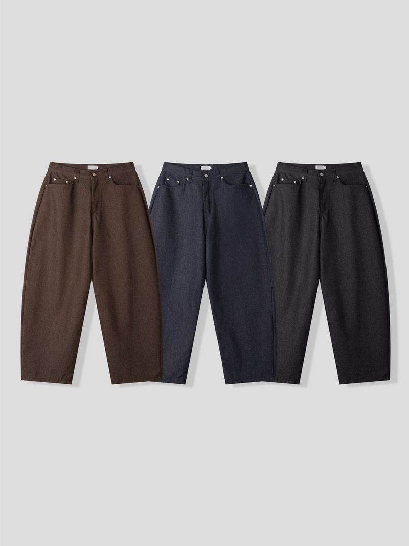 Cony big wide raw denim