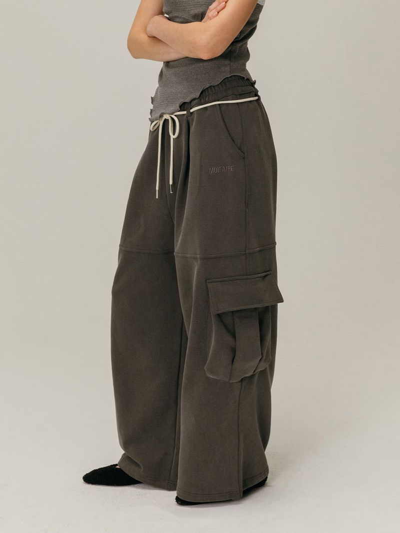 PIGMENT CARGO SWEATPANTS / CHARCOAL