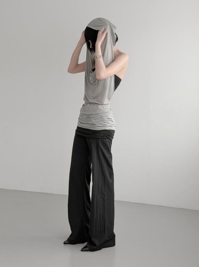 Aven Layered Shirred Skirt Pants