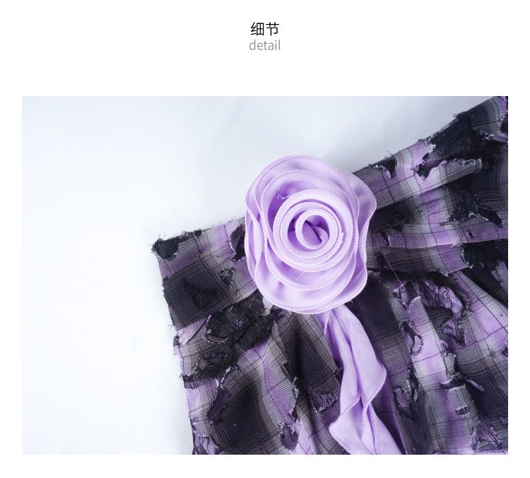 allbubbleBroken purple flower skirt