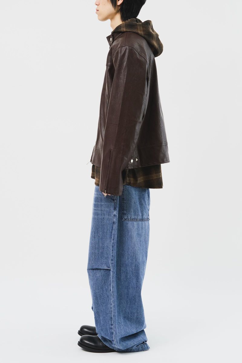 Burn Leather jacket (3color)