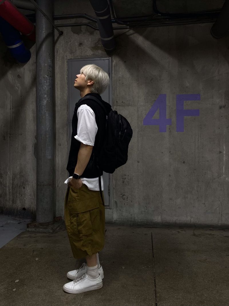 Metal Nylon Cargo Half Pants 3C