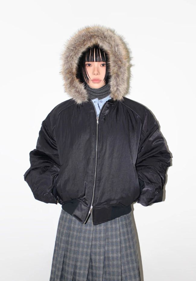 AAKE(アケ)の「(6oz) FUR HOOD PADDED JUMPER(Jackets/Outerwear)」