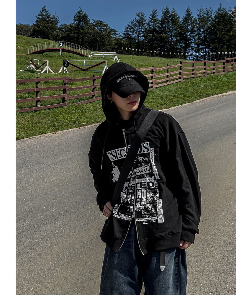Second Oversized Fit Hoodie Zip-Up