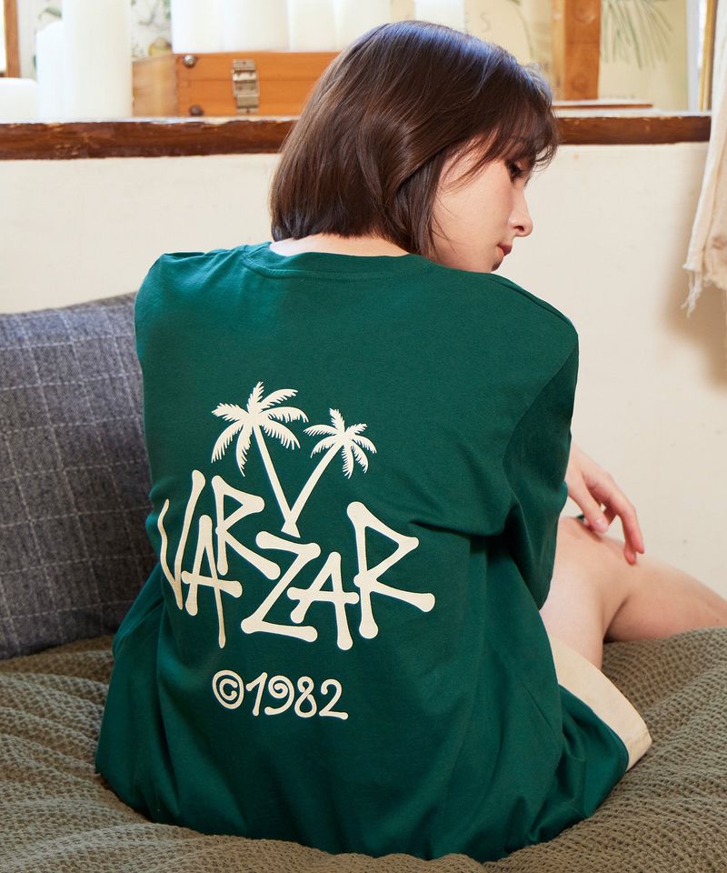 VARZAR(バザール)の「Palm Tree Logo T-Shirts Green(Tops)」