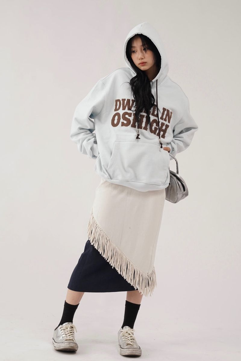 OSHIGH（オスハイ）の「Love Fringe Hoodie (Sky Blue)（Tops）」