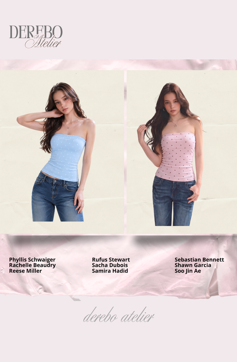 Dot Color Pad Tube Top