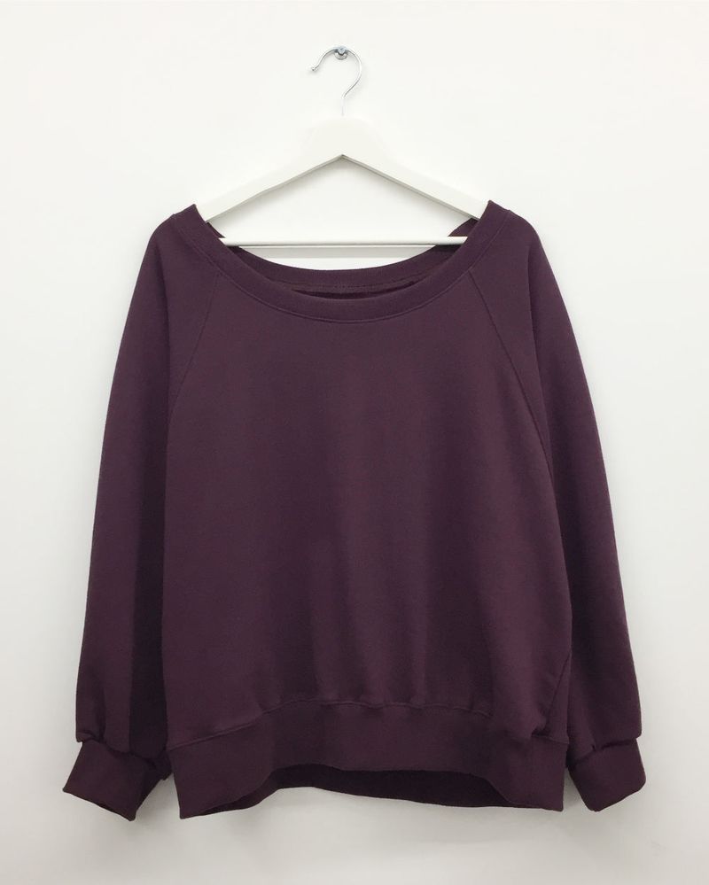 Mauve One-Shoulder Off Sweatshirt (2 Colors)
