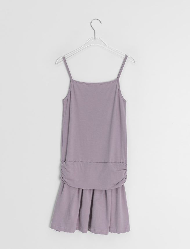 Garta Shirring Layered Sleeveless One Piece