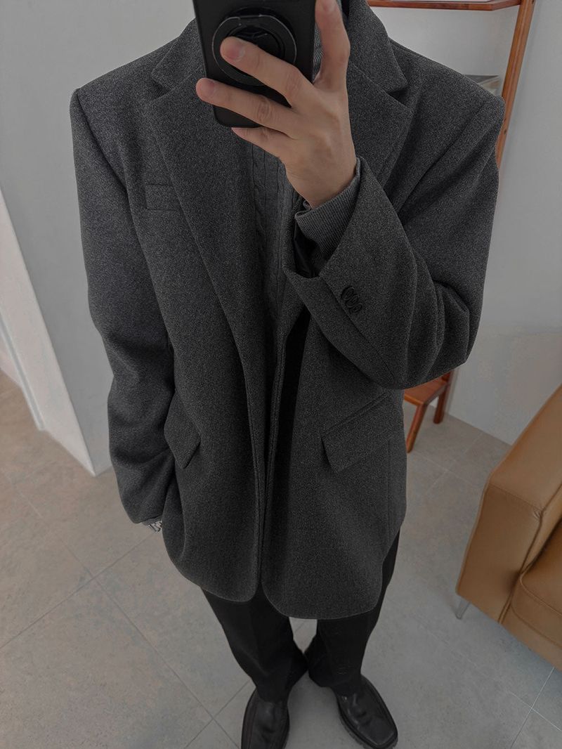 ASCLO Minimal Wool FW Blazer (2color)
