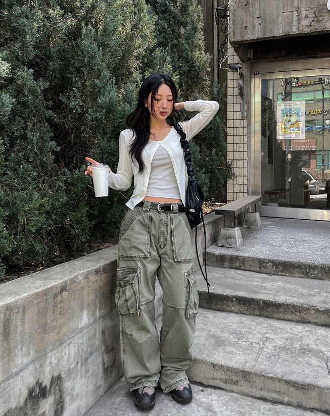Pitt Vintage Utility Pocket Cargo Pants