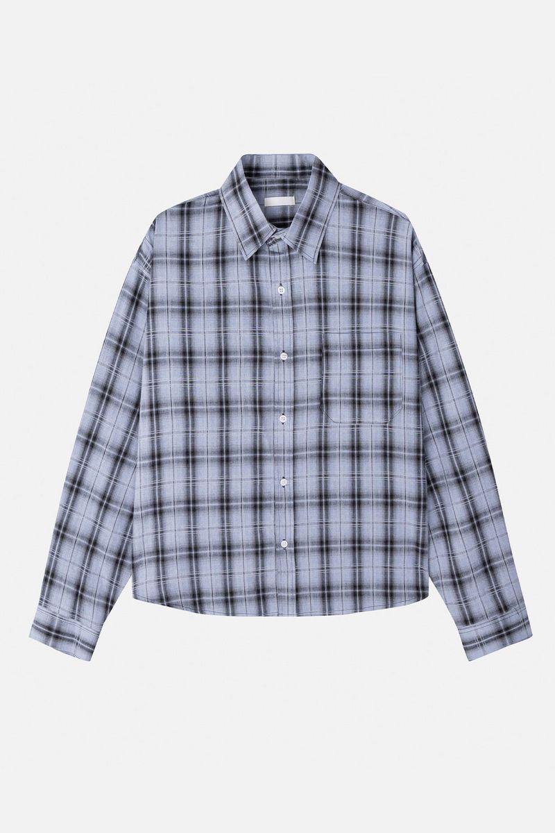 Lucent pigment over check shirt