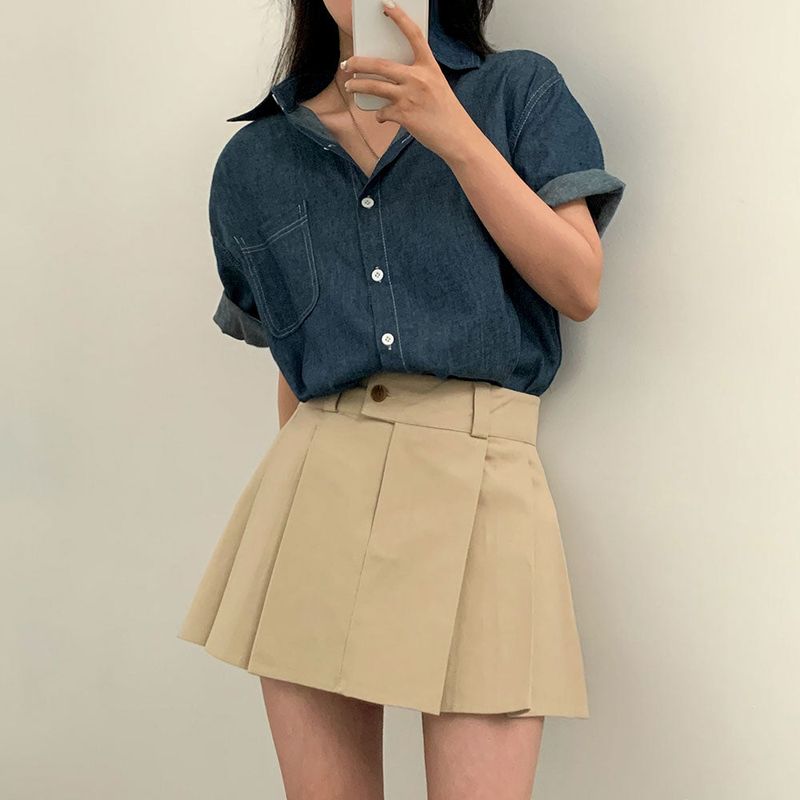 Pleated Mini Skort
