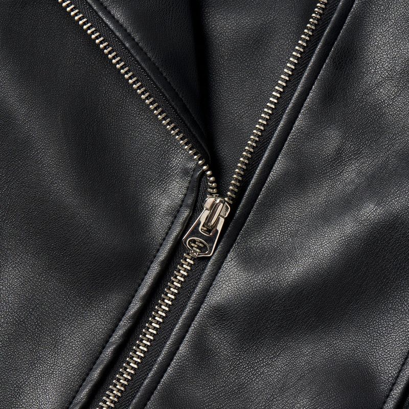 90's Youth Crop Leather Rider Jacket