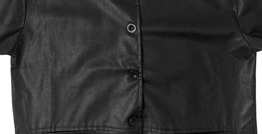 Homin Over Leather Collar Jacket
