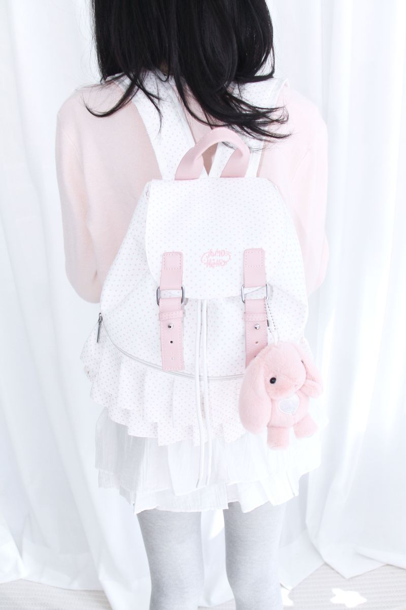 Dot Frill Backpack Kitchen Stripe Daily Bobusang Bag