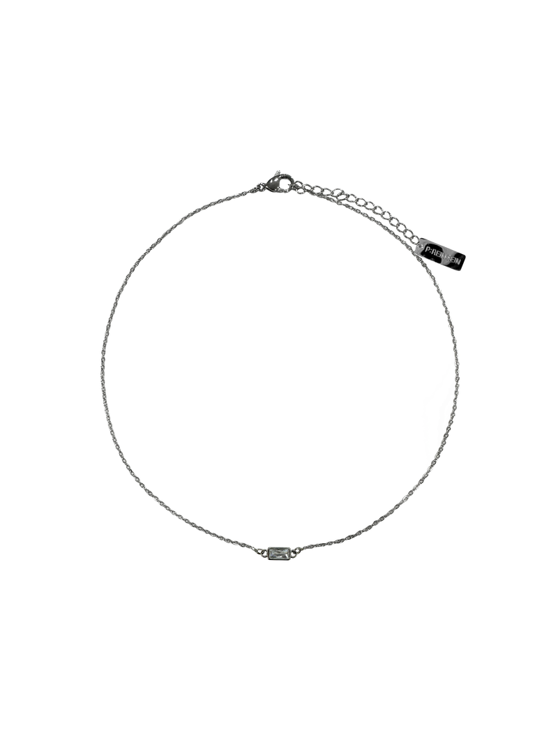 Square cubic bar necklace