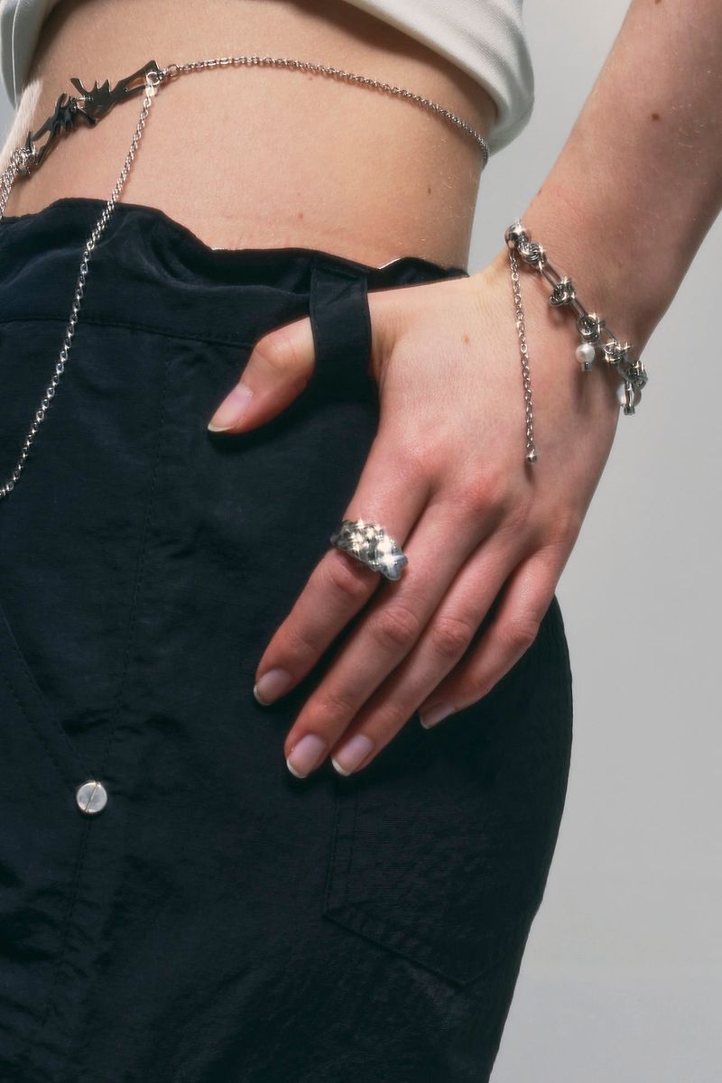 NO.324 [SILVER] GEOMETRY HEART RING