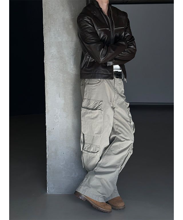 [Unisex] Dyeing string multi cargo pants(3color)