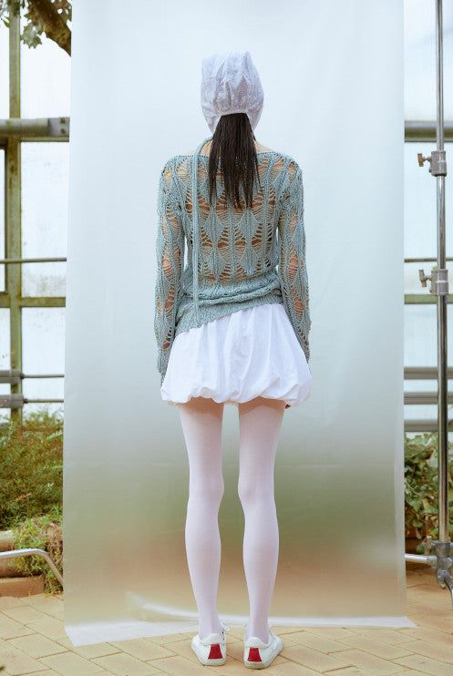Scarf Set Knit Top (MINT)