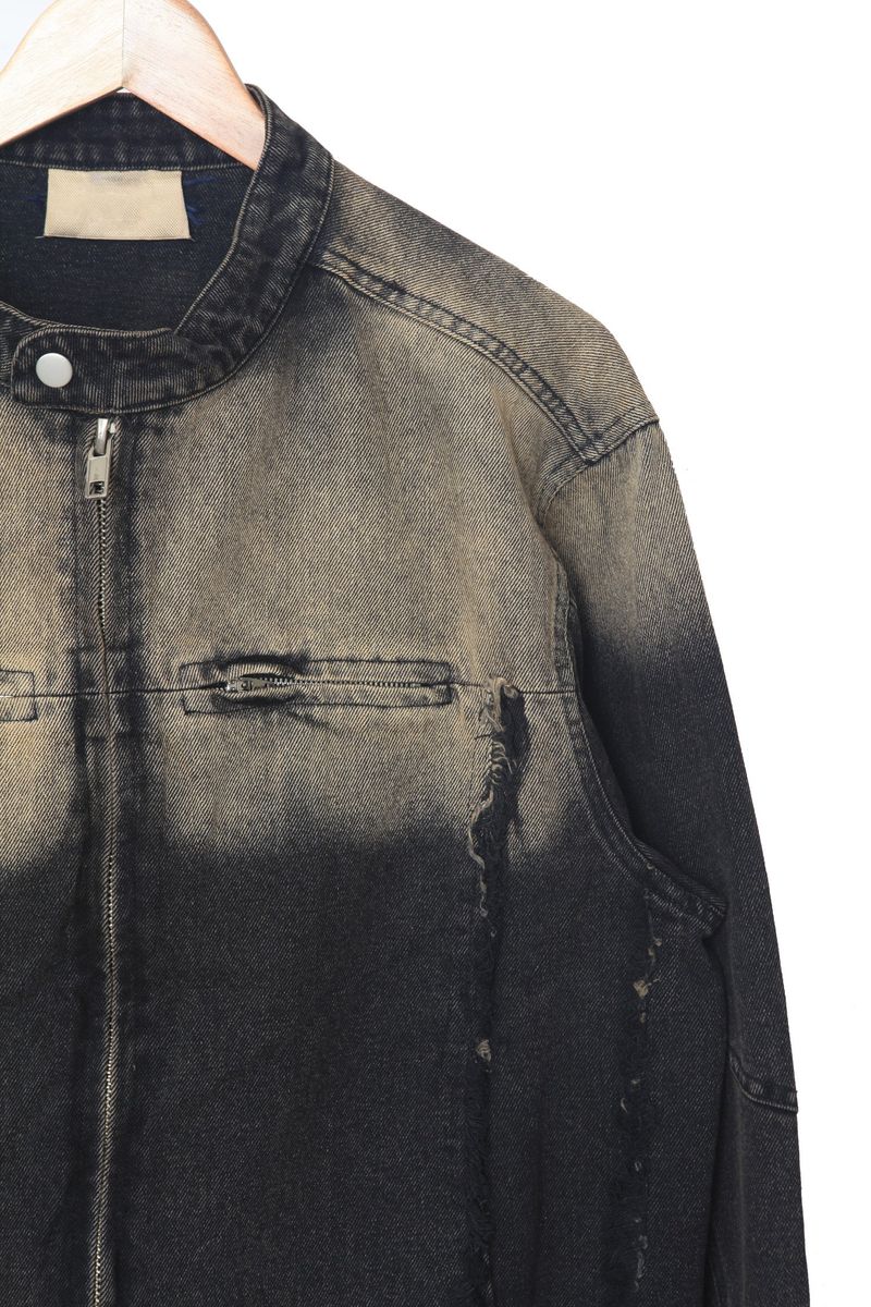 Gradation denim jacket