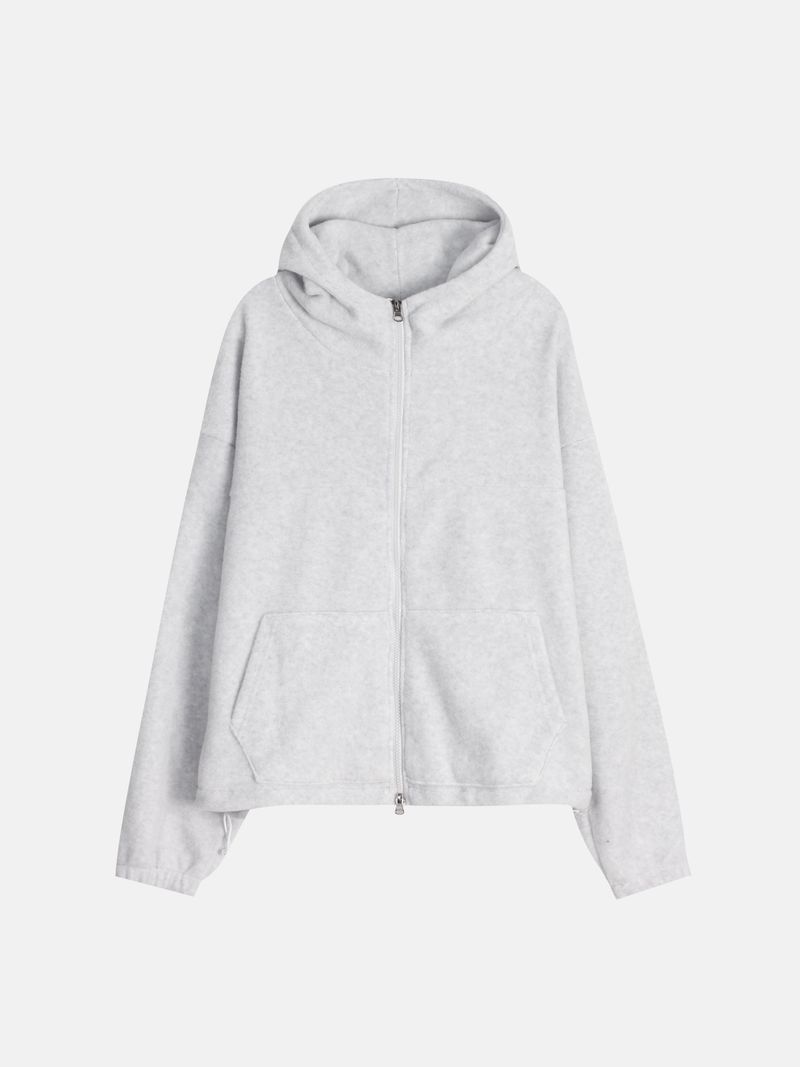 Soft hood zip-up