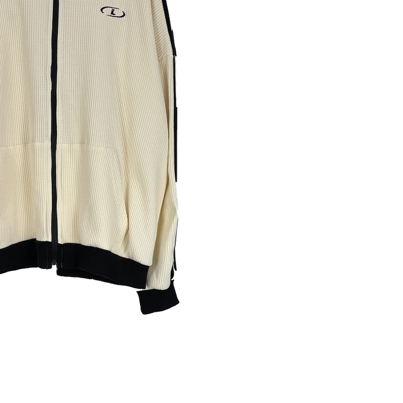 waffle track zip-up