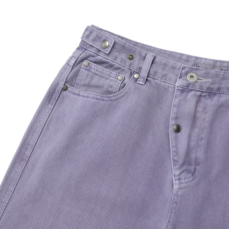 Latch tapered twill pants / Washed purple