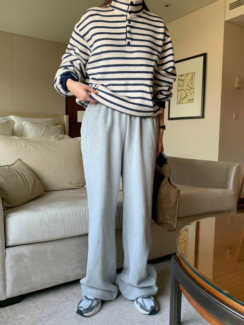 [Wool fleece] Eggdon string two-way pants