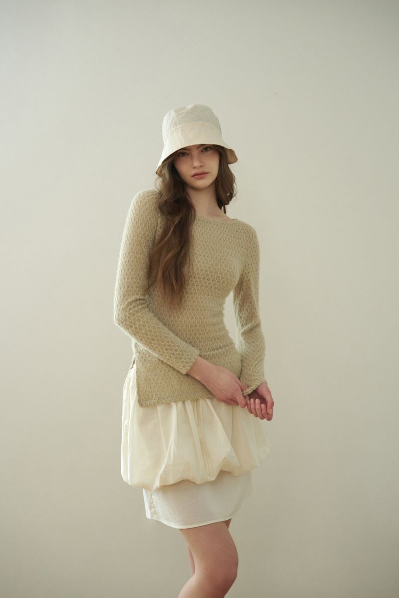 PERZ bucket hat_ivory