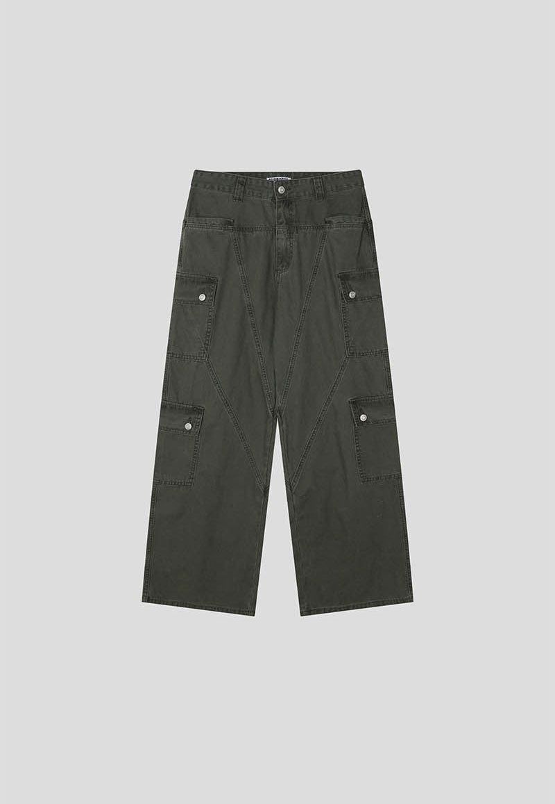 Wide flare cargo pants(2color)