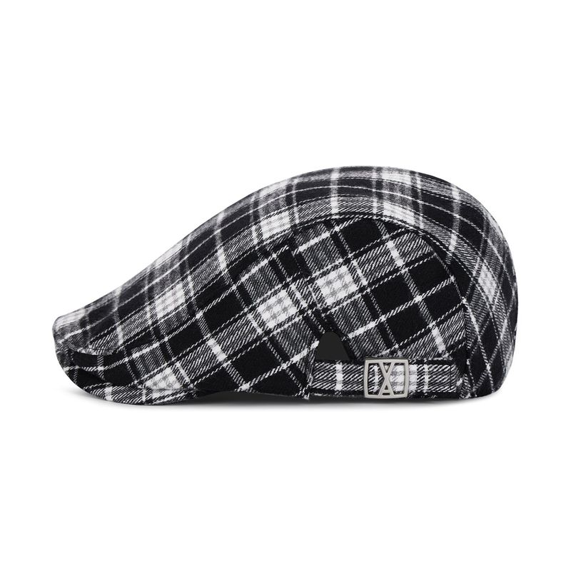 VA Square Belt Check Hunting Cap / Blackcheck