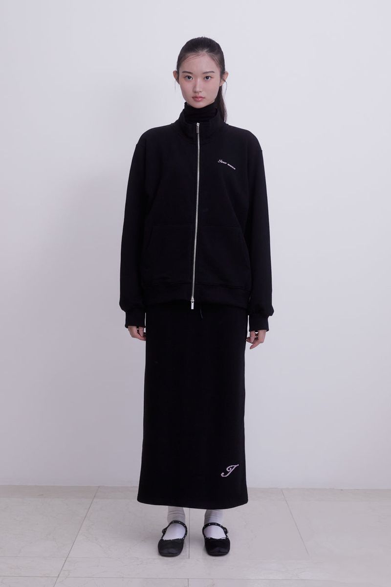 Lettering Classic Long Skirt (BLACK)