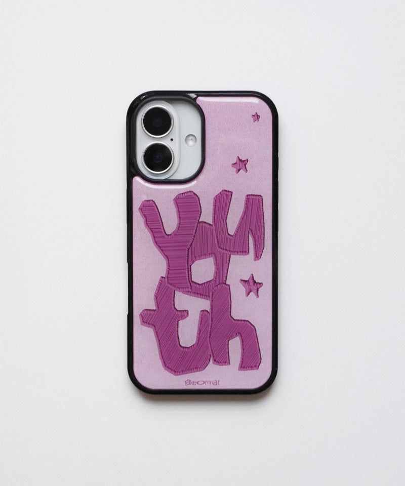 takeoffthat（テイクオフザット）の「Youth ケース（スウェット・ピンク）（スマホグッズ/小物）」