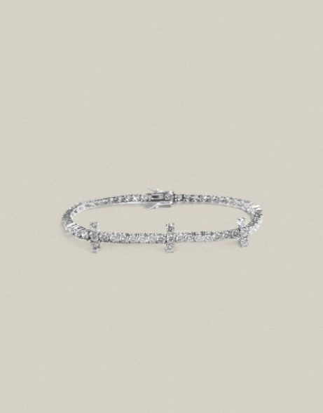 Cross Tennis Bracelet