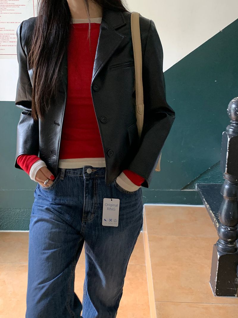 [MADE] Femme Leather Mini Jacket