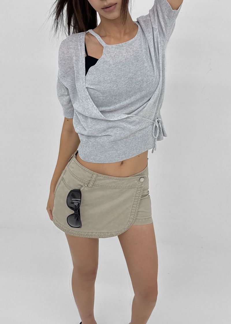 BLACKUP（ブラックアップ）の「[MADE] Lucol Wrap Mini Skort（Skirts）」
