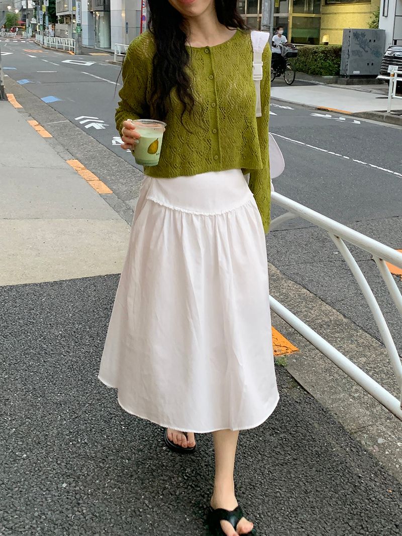 [MADE] Air frill long skirt