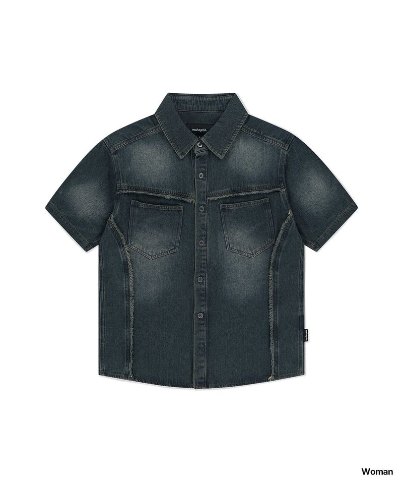 DENIM HALF SHIRT