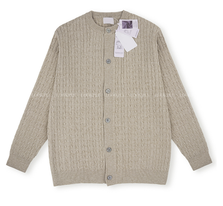 all-day round neck knit cardigan