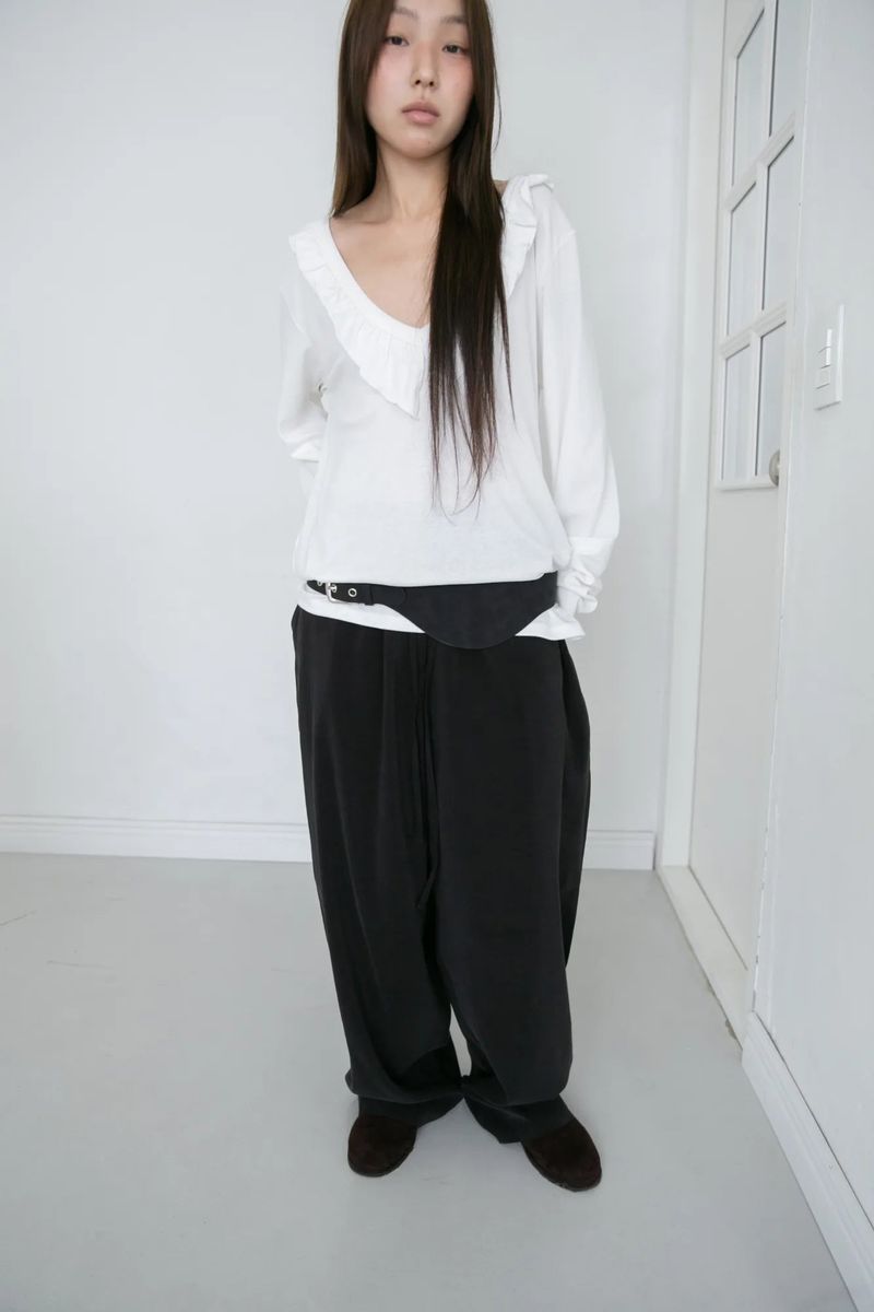 eyelet curve belt(3colors)