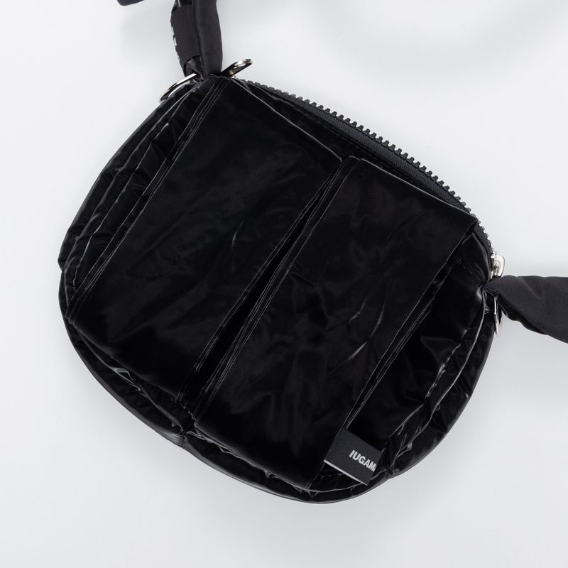 Knotted Micro Padding Bag (Glossy-Black)