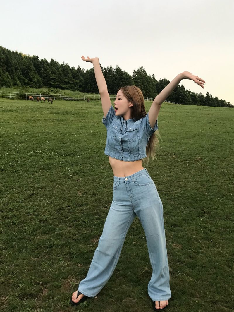 Horizon denim set up shirt
