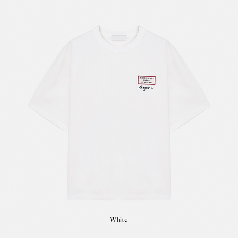 Quire patch embroidery short sleeve t-shirt